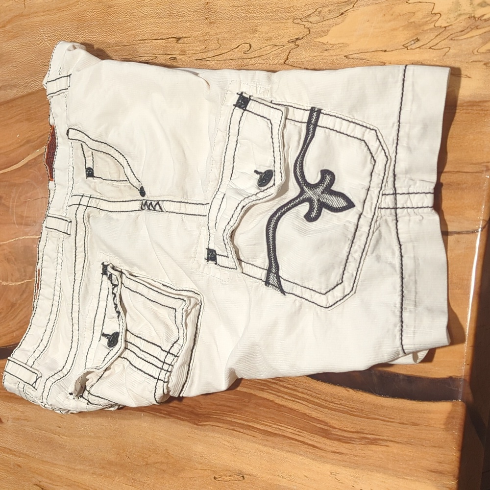 Rock Revival white cardio short